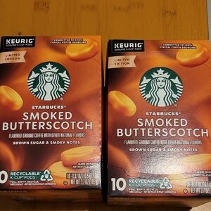 2ct Starbucks Smoked Butterscotch Coffee Pods - Orange and White Bb 05/2026